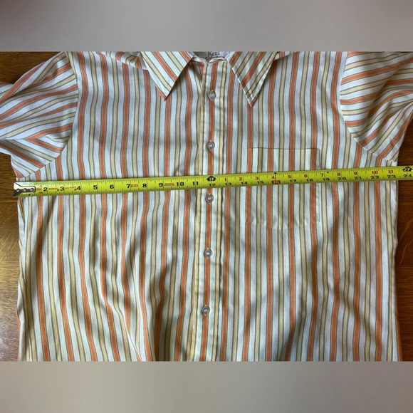 Vintage 1970s Arrow Kent Collection Men’s Button Down Striped 16-34 Drake II - Picture 9 of 16